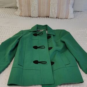Banana Republic Green Pea Coat Tailored Fit
